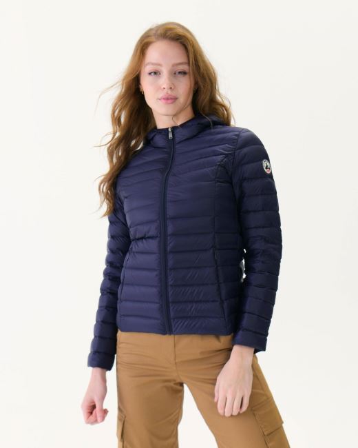 Jott Lightweight Hooded Down Jacket Navy Cloe